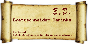 Brettschneider Darinka névjegykártya